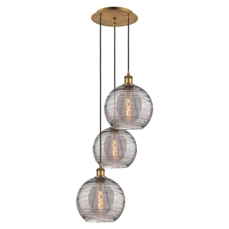 A large image of the Innovations Lighting 113B-3P 36 17 Athens Deco Swirl Pendant Alternate Image