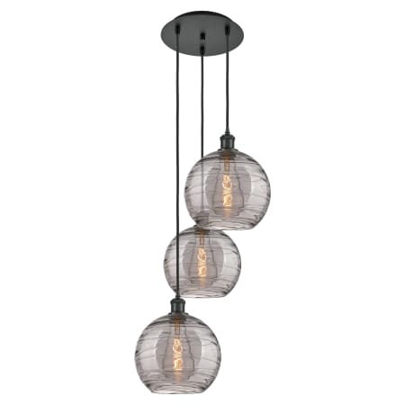 A large image of the Innovations Lighting 113B-3P 36 17 Athens Deco Swirl Pendant Alternate Image