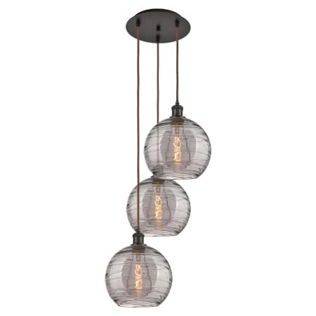 A large image of the Innovations Lighting 113B-3P 36 17 Athens Deco Swirl Pendant Alternate Image