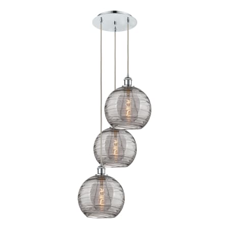 A large image of the Innovations Lighting 113B-3P 36 17 Athens Deco Swirl Pendant Alternate Image