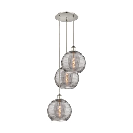 A large image of the Innovations Lighting 113B-3P 36 17 Athens Deco Swirl Pendant Alternate Image