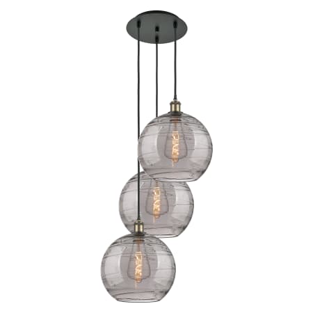 A large image of the Innovations Lighting 113B-3P 41 19 Athens Deco Swirl Pendant Alternate Image