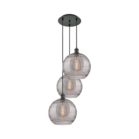 A large image of the Innovations Lighting 113B-3P 41 19 Athens Deco Swirl Pendant Alternate Image