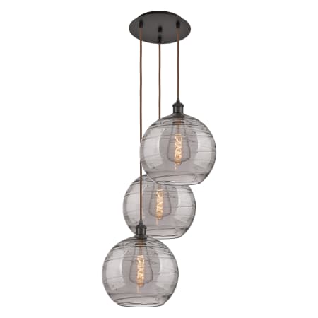 A large image of the Innovations Lighting 113B-3P 41 19 Athens Deco Swirl Pendant Alternate Image