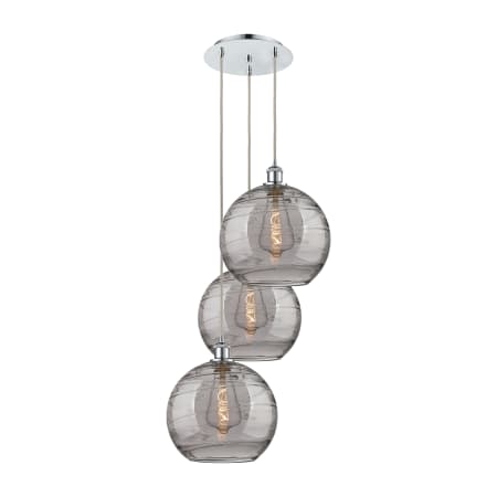 A large image of the Innovations Lighting 113B-3P 41 19 Athens Deco Swirl Pendant Alternate Image