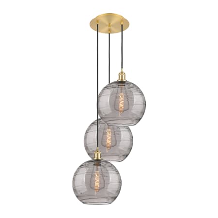 A large image of the Innovations Lighting 113B-3P 41 19 Athens Deco Swirl Pendant Alternate Image