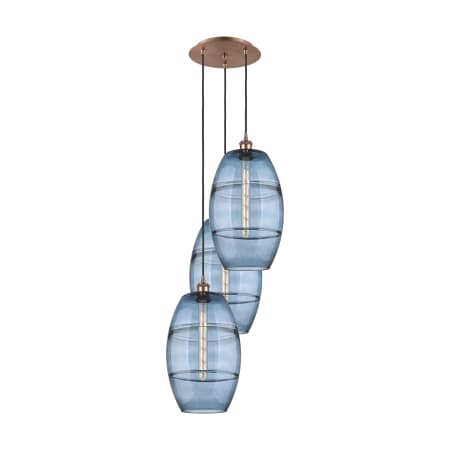 A large image of the Innovations Lighting 113B-3P-56-17 Vaz Pendant Alternate Image