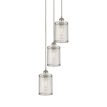 A large image of the Innovations Lighting 113B-3P-30-19 Nestbrook Pendant Brushed Satin Nickel