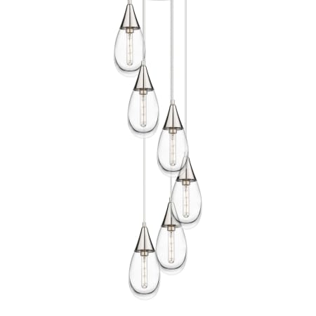 A large image of the Innovations Lighting 116-450-1P-15-17 Malone Pendant Polished Nickel / Clear