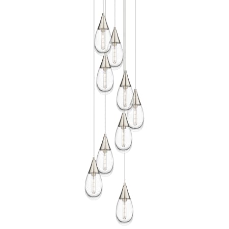 A large image of the Innovations Lighting 119-450-1P-15-21 Malone Pendant Brushed Satin Nickel / Clear