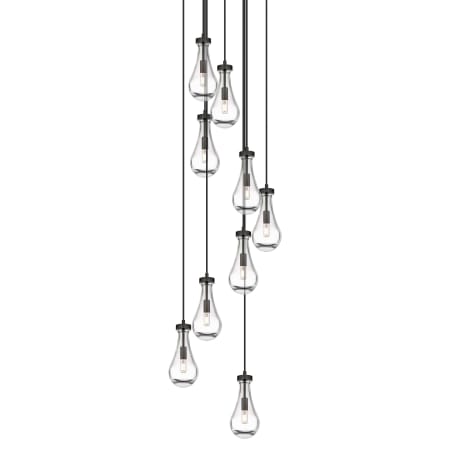 A large image of the Innovations Lighting 119-451-1P-12-20 Owego Pendant Matte Black / Clear