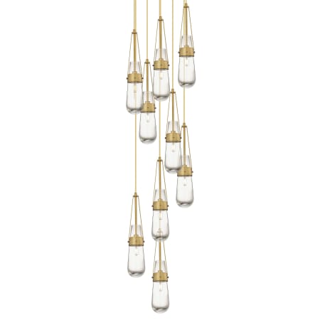A large image of the Innovations Lighting 119-452-1P-21-19 Milan Pendant Brushed Brass / Clear