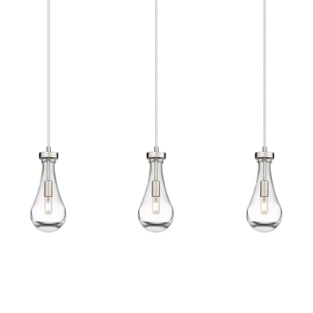 A large image of the Innovations Lighting 123-451-1P-12-37 Owego Pendant Brushed Satin Nickel / Clear