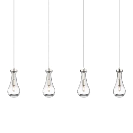 A large image of the Innovations Lighting 124-451-1P-12-49 Owego Pendant Polished Nickel / Clear