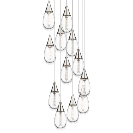 A large image of the Innovations Lighting 126-450-1P-15-26 Malone Pendant Polished Nickel / Clear