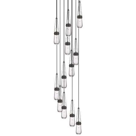 A large image of the Innovations Lighting 126-452-1P-21-24 Milan Pendant Matte Black / Clear