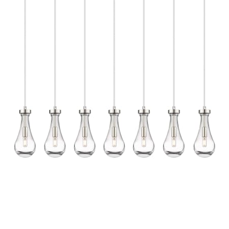 A large image of the Innovations Lighting 127-451-1P-12-49 Owego Pendant Polished Nickel / Clear