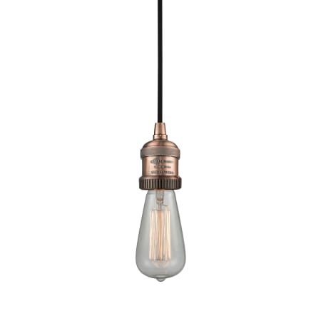A large image of the Innovations Lighting 199 Bare Bulb Antique Copper
