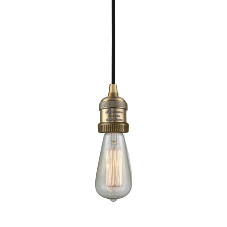 A large image of the Innovations Lighting 199 Bare Bulb Brushed Brass