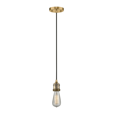 A large image of the Innovations Lighting 200C Bare Bulb Brushed Brass