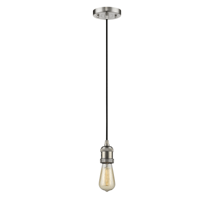 A large image of the Innovations Lighting 200C Bare Bulb Satin Nickel
