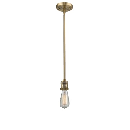 A large image of the Innovations Lighting 200S Bare Bulb Brushed Brass