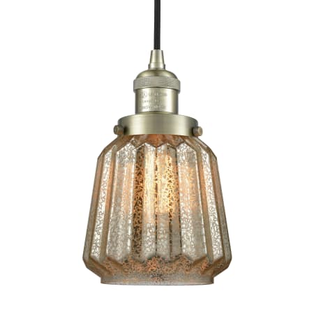 A large image of the Innovations Lighting 201C Chatham Antique Brass / Mercury Plated