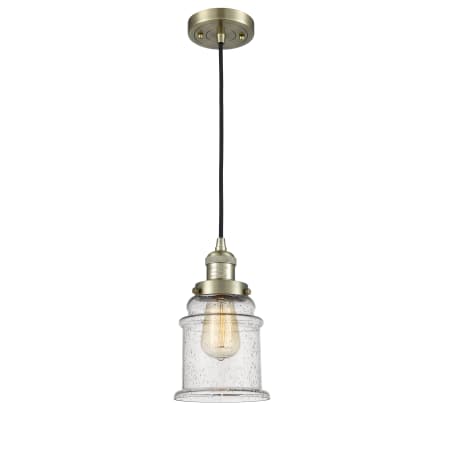 A large image of the Innovations Lighting 201C Canton Antique Brass / Seedy