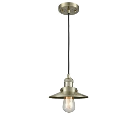 A large image of the Innovations Lighting 201C Railroad Antique Brass