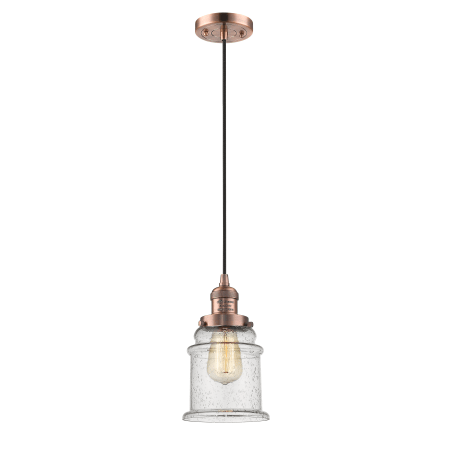 A large image of the Innovations Lighting 201C Canton Antique Copper / Seedy