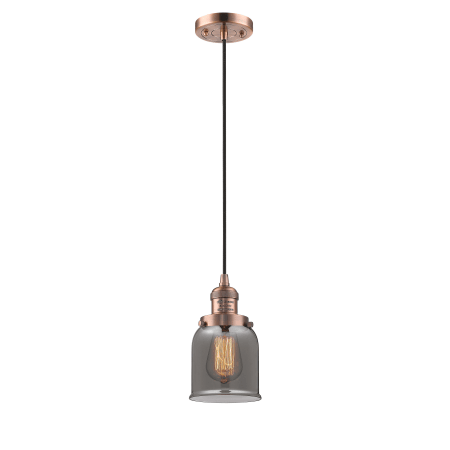 A large image of the Innovations Lighting 201C Small Bell Antique Copper / Smoked