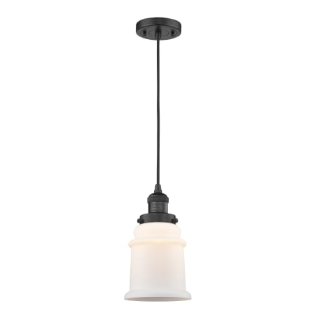 A large image of the Innovations Lighting 201C Canton Matte Black / Matte White