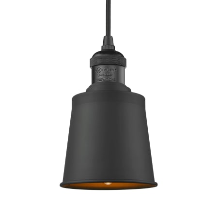 A large image of the Innovations Lighting 201C Addison Matte Black / Matte Black