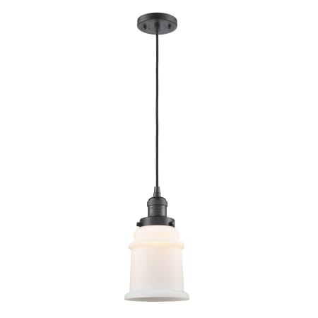 A large image of the Innovations Lighting 201C Canton Oil Rubbed Bronze / Matte White