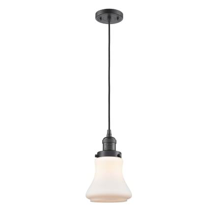A large image of the Innovations Lighting 201C Bellmont Oil Rubbed Bronze / Matte White