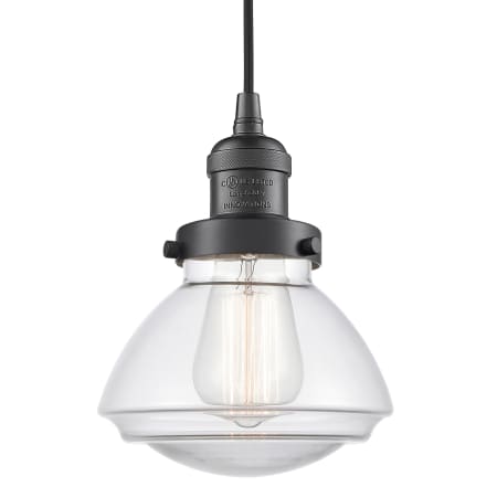 A large image of the Innovations Lighting 201C Olean Oil Rubbed Bronze / Clear