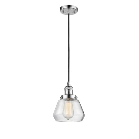 A large image of the Innovations Lighting 201C Fulton Polished Chrome / Clear