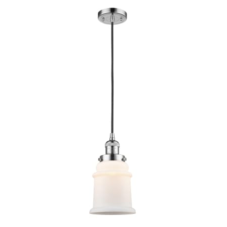 A large image of the Innovations Lighting 201C Canton Polished Chrome / Matte White