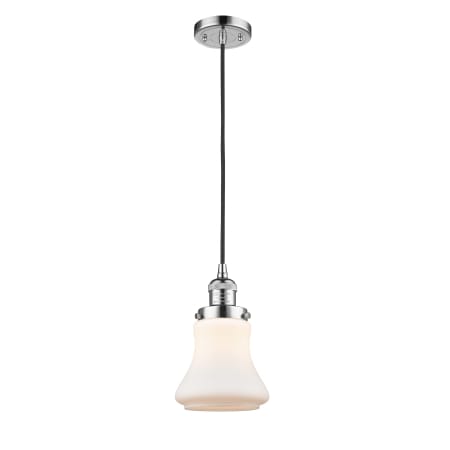 A large image of the Innovations Lighting 201C Bellmont Polished Chrome / Matte White