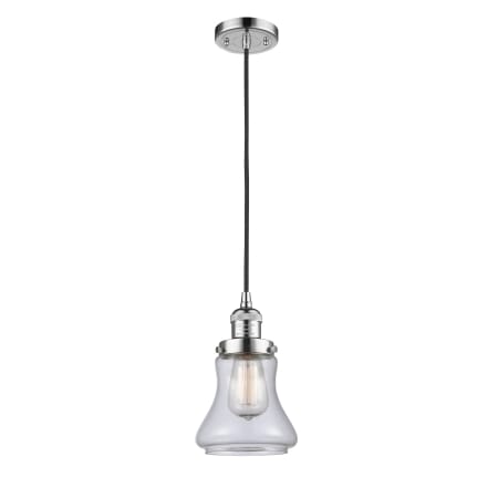 A large image of the Innovations Lighting 201C Bellmont Polished Chrome / Clear
