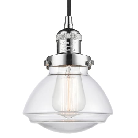 A large image of the Innovations Lighting 201C Olean Polished Chrome / Clear