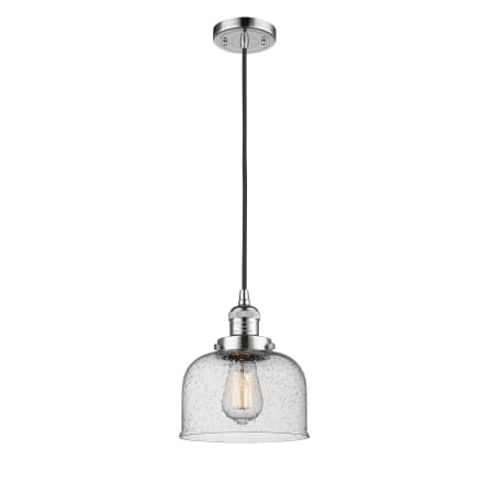 A large image of the Innovations Lighting 201C Large Bell Polished Chrome / Seedy