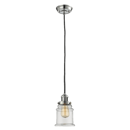 A large image of the Innovations Lighting 201C Canton Polished Nickel / Clear