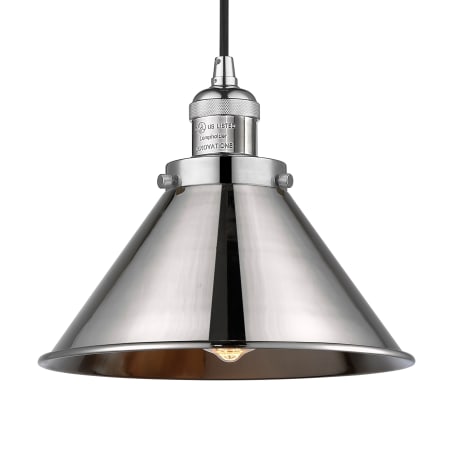 A large image of the Innovations Lighting 201C Braircliff Polished Nickel / Polished Nickel