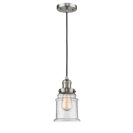 A large image of the Innovations Lighting 201C Canton Brushed Satin Nickel / Seedy