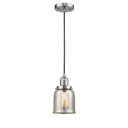 A large image of the Innovations Lighting 201C Small Bell Brushed Satin Nickel / Silver Mercury