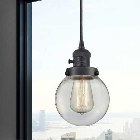 A large image of the Innovations Lighting 201CSW-10-6 Beacon Pendant Alternate Image