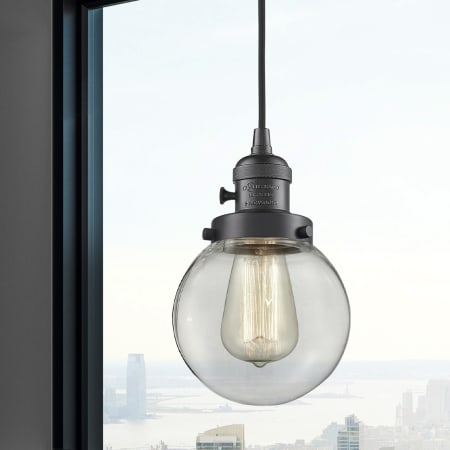 A large image of the Innovations Lighting 201CSW-10-6 Beacon Pendant Alternate Image