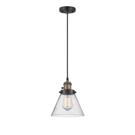 A large image of the Innovations Lighting 201CSW-10-8 Cone Pendant Alternate image