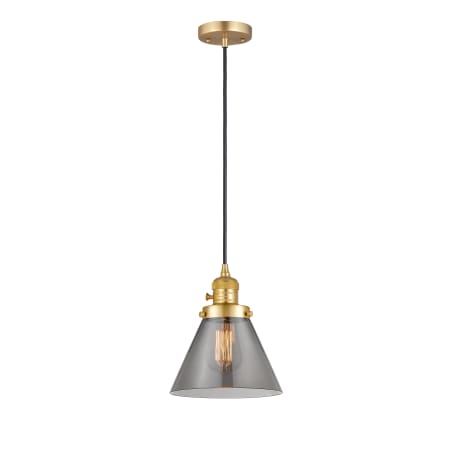 A large image of the Innovations Lighting 201CSW-10-8 Cone Pendant Alternate image